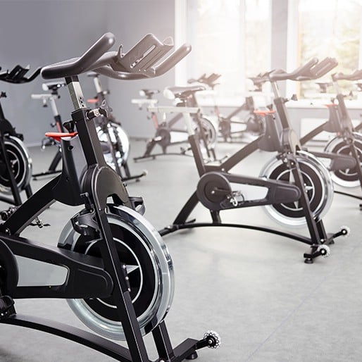 Commercial gym bicycle