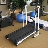 Home gym treadmill assembly example