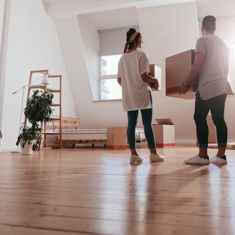 People moving into house