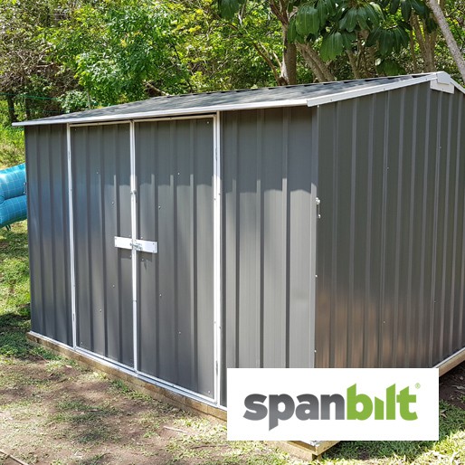 Spanbuild shed example and logo