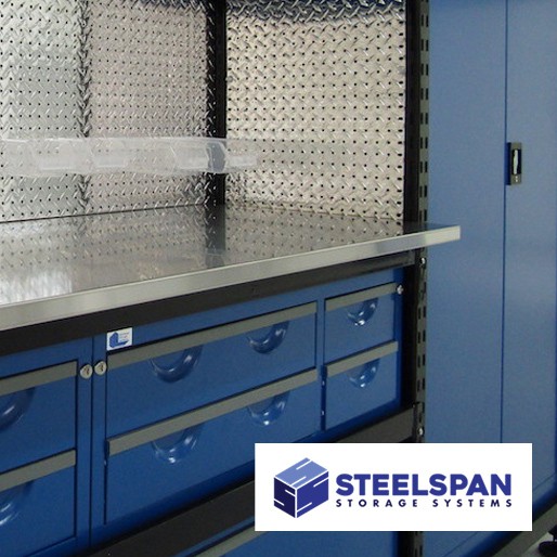 Steelspan Storage Systems logo and example