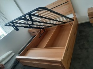Gas Lift Bed with Storage