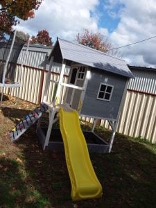 Kids Cubby House with Yellow Slide