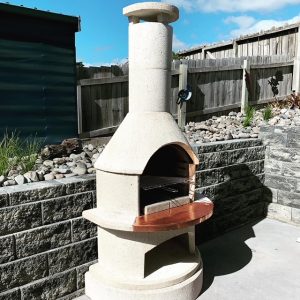 Concrete wood fire BBQ Oven