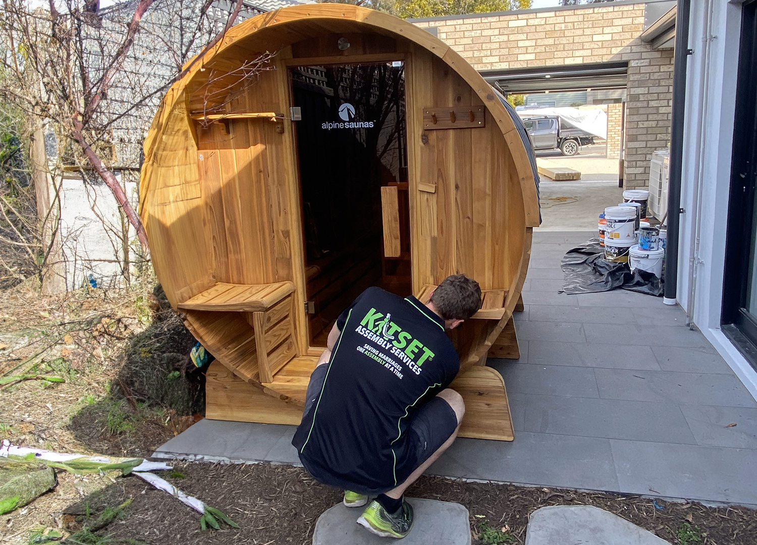 Sauna Assembly complete - Approved - LF back logo sauna assembly